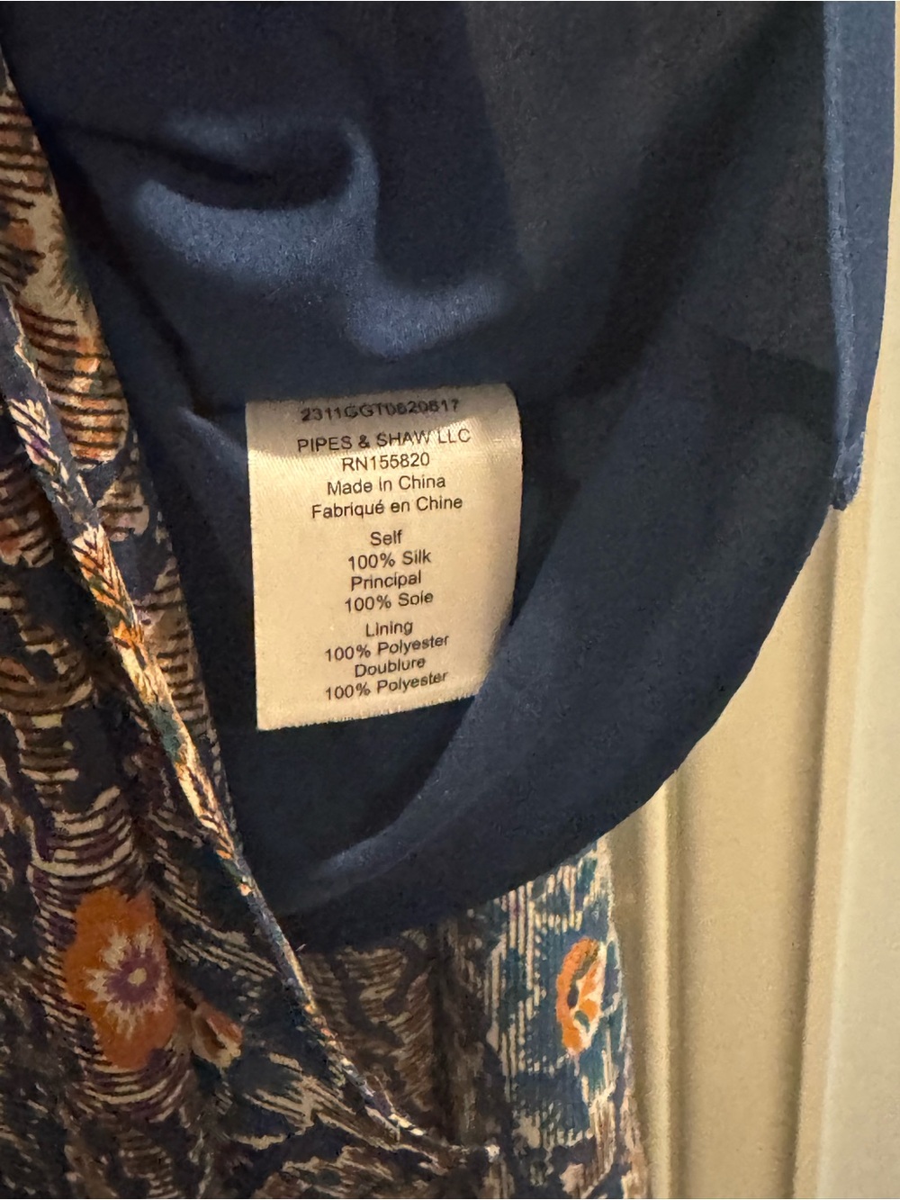 NWT Veronica Beard Dovima 100% Silk Floral Ruched Midi Dress Blue White Sz 4 - Picture 13 of 14